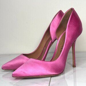 Kurt Geiger Pink Satin D'Orsay Pointed Toe High Heel Pumps Stilettos 36 6 Brazil